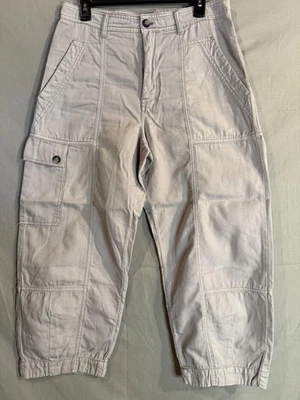 Anthropologie The Carson Utility Barrel Pants size 10 beige  - Image 1 of 4