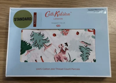 Par de fundas de almohada estándar Cath Kidston London Ditsy Deer rosa nuevas con etiquetas Foto 1 de 4