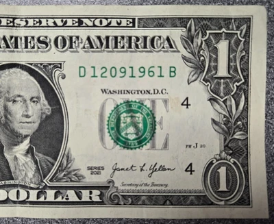 Billete de cumpleaños - 9 de diciembre de 1961 - Número de serie elegante (12091961) billete de $1 dólar Foto 1 de 4