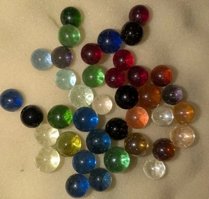 Lot Of 38 Vntg Clearie Marbles Dif Sizes And Colors - Picture 1 of 6