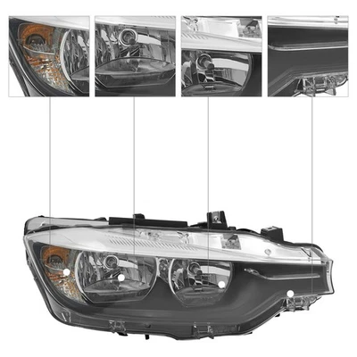 For 2016-2018 BMW 3 Series 320i 340i 330i Halogen Right Passenger Side Headlight Foto 1 de 4