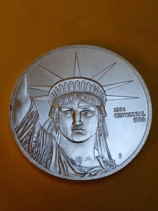 1oz Silber in dieser 1986 Engelhard MTB Freiheitsstatue Vintage Art Round 🗽 - Bild 1 von 10