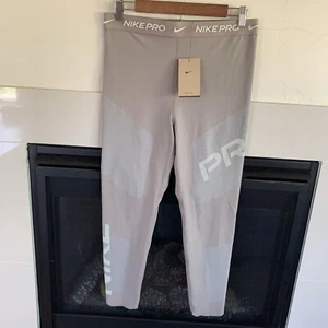 Nike Damen Pro Dri-Fit hoch tailliert Gr. L LEGGINGS BRAUN HELLBRAUN DD6332 087 neu mit Etikett $ 75 - Bild 1 von 10