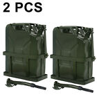 Jerry Can Gas Tank w/ Holder Steel 5 Gallon 20L Army Backup Military 2PCS