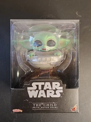 "Figura cabeza bobble de 4"" Hot Toys Cosbaby Star Wars The Child (con cochecito flotante)" Foto 1 de 4