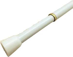 WHITE Regular Duty Lightweight Tension Rod 7/16" Diameter Adjusts 18-28 or 28-48 - Picture 1 of 4