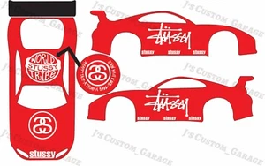 Universal Stussy World Wide 1/64 custom water slide decal for hot wheels - Picture 1 of 1