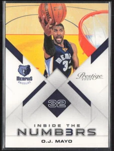 2009-10 Panini Prestige #10 O.J. Mayo Inside the Numbers - Picture 1 of 2