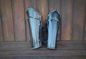 Armatura medievale Greaves, rievocazione SCA Leg Greaves Larp, costume cosplay armatura, - Foto 1 di 4