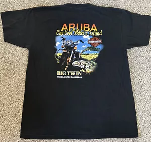 Vintage Harley Davidson T Shirt XL 2001 Aruba Caribbean Motorcycles Biker USA - Picture 1 of 6