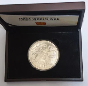 The Centenary of the First World War £10 2014 Guernsey Silver Proof 5oz Coin COA - Picture 1 of 3