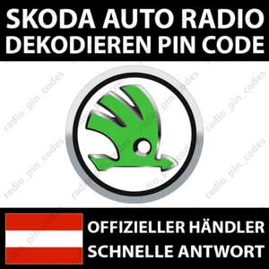SKODA RADIO DEKODIEREN PIN CODE CITIGO FABIA OCTAVIA RAPID ROOMSTER SUPERB YETI - Bild 1 von 4