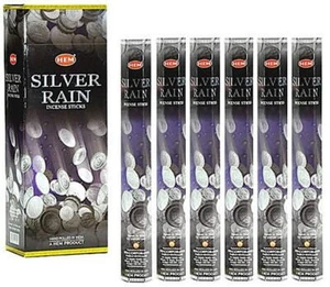 HEM Silver Rain Räucherstäbchen handgerollt Agarbatti Packung je 6x20g Packung - Bild 1 von 3