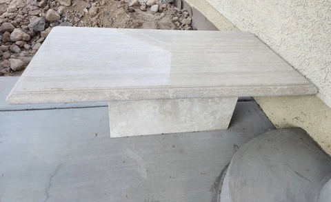 Travertine Italian Vintage Marble Coffee Table Modern Style Cover