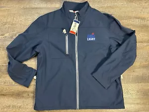 New Labatt Blue Men’s XL Jacket Coat Clique Polyester Soft Lined Stitched Navy - Picture 1 of 6