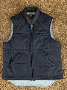 Vintage 70s 80s Sears Sportswear Work Vest Sz Medium Blue Insulated - Picture 1 of 4