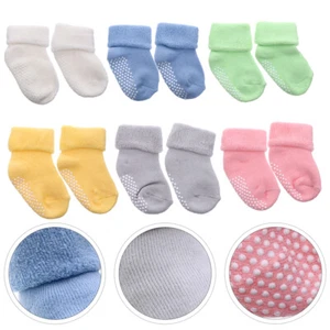 6 Paar Antirutsch Socken Baby Winterkleidung Antirutschsocken Kinder - Bild 1 von 12
