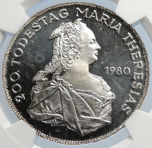1980 AUSTRIA Queen Maria Theresa VINTAGE 500 Schilling Austrian NGC Coin i105793 - Picture 1 of 5