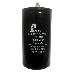 3300uf 450vdc mfd Electrolytic Capacitor Alcon PG-6DI surge 500V mfd - Picture 1 of 3