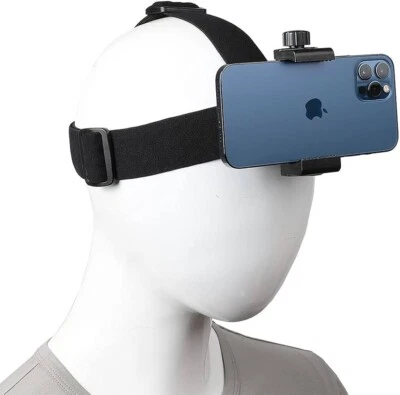 POV Phone Head Mount Belt Clamp Holder For iPhone Samsung Gopro Adjustable Strap - Image 1 of 4