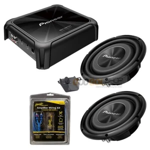 Pioneer Bass Package 2X 1200 Watts peak 10 inch subwoofer & Monoblock Amplifier - Picture 1 of 6
