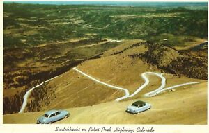 Vintage Postcard - Switchbacks on Pikes Peak Highway - Colorado