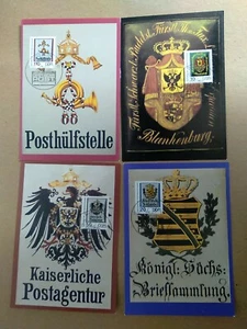 GERMANY DDR Stamps With Matching Postcards Historical Emblems - Picture 1 of 7