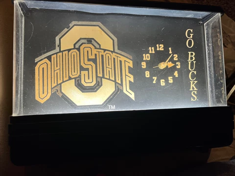 Ohio State University Buckeyes Lighted WALL CLOCK Football License Collegiate Cover