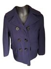 Vintage Womens Insulated US NAVY WOOL PEA COAT - Size 14 - Beautiful Condition