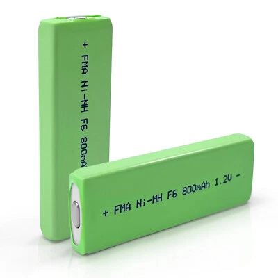 2pcs Ni-MH F6 1.2V 800mAh Radio recorder CD Gum Prismatic Squareness Battery - Image 1 of 4