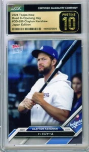 2024 Topps Now Baseball Japan Edition CLAYTON KERSHAW Dodgers (PRISTINE) CGC 10 - Picture 1 of 2