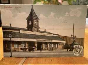 Old postcard Rochdale station - Picture 1 of 2
