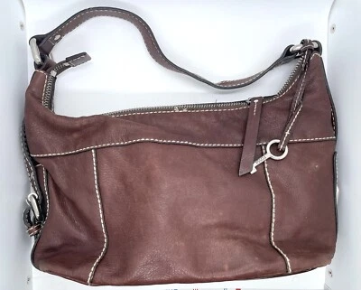 Bolso de Hombro Hobo FOSSIL Vintage Cuero Marrón Talla Mediana VER FOTOS Foto 1 de 4