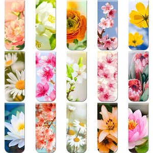 30 Pack Floral Magnetic Bookmarks Book Page Markers for Home Office - Picture 1 of 7