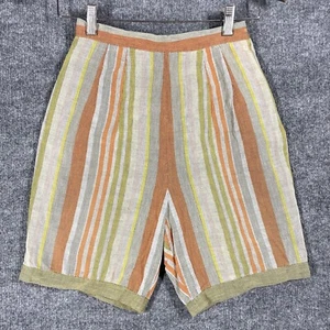 VINTAGE 50s 60s Nardis of Dallas Womens Shorts Size XS 23 Stripe Cotton Side Zip - Picture 1 of 18