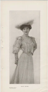1905 Mary Moore 6x12 Vintage Printed Photo of Actress - Picture 1 of 2