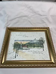 Vintage Picture Of The Old Rugged Cross, By Artist D. Morgan, Year 2000, 15X18” - Picture 1 of 9