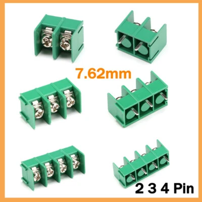2 3 4 Way PCB Barrier Screw Terminal Block Strip Connector 7.62mm Pitch KF762  - Image 1 of 4