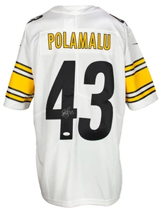 Troy Polamalu Signed Pittsburgh Steelers White Nike Limited Football Jersey JSA - Picture 1 of 6