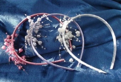 Girl's Pearl Spray Headband/Alice Band - 3 colours - Wedding, Party. - Image 1 of 2