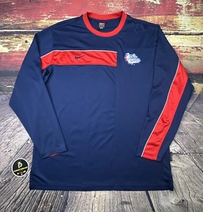 Nike Gonzaga Bulldogs Shirt Mens Large Basketball Warmup Shooting Jersey Vtg Y2K - Picture 1 of 13