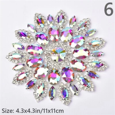 11 см сделай сам алмазные стразы хрустальные аппликации нашивка сумка для обрезки шляпа шитье рукоделие - Изображение 1 из 4