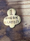 Antique  1 CHECK W.A.METZLER  Trade Token