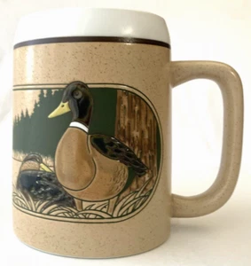 Taza de gres Mallard Duck on Pond 16 onzas - Imagen 1 de 9