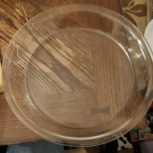 Vintage PYREX #210 DEEP Pie Plate 10.5" x 1 3/4" Clear Pie Dish w/Flat Rim - Picture 1 of 5