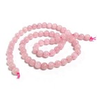 Pink Rose Quartz Beads Plain Round 6mm Strand Of 60+