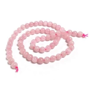 Pink Rose Quartz Beads Plain Round 6mm Strand Of 60+ - Picture 1 of 1