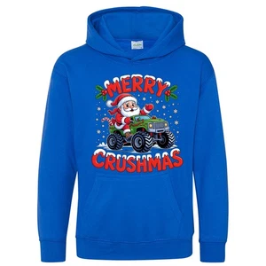 KINDER Weihnachten Monster Truck Jungen Hoodie lustig Merry Crushmas Kinder Xmas Gif... - Bild 1 von 11