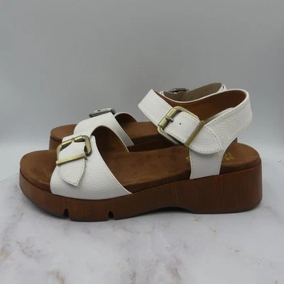 White Mountain Footbeds Shoes Womens Size 9.5 Platform Sandals Buckle Comfort - Image 1 of 4