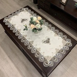 Vintage Style Coffee Tablecloth Exquisite Detailing Creates a Cozy Atmosphere - Picture 1 of 36